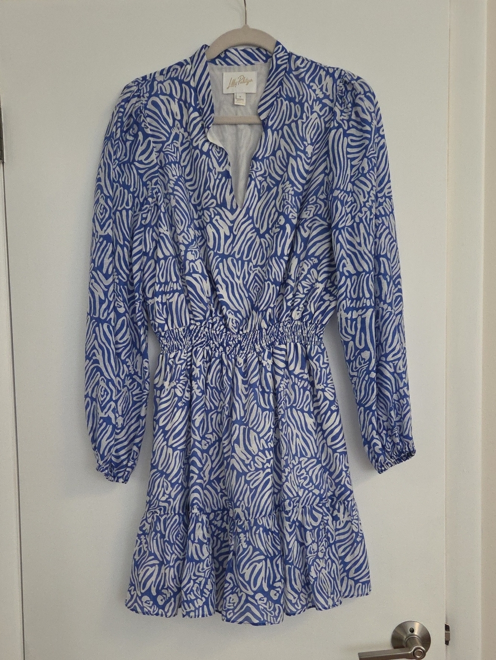 Lilly Pulitzer Blue & White Printed Dress